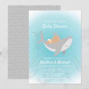 Sweet Shark Baby Shower Invitation