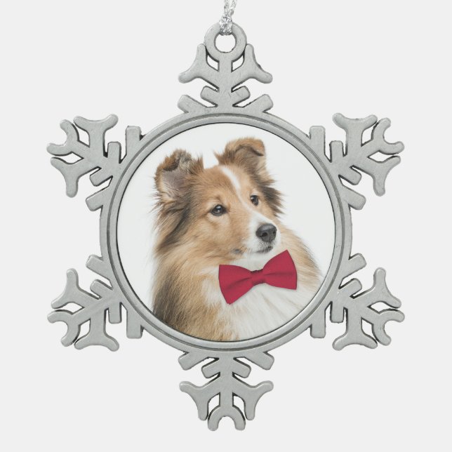 Sweet Sheltie Christmas Ornament (Front)