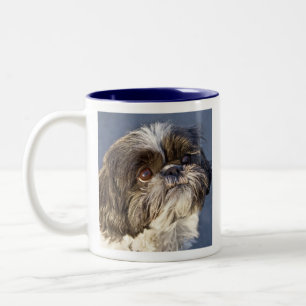 Sweet Shih Tzu Puppy Two Tone Beverage Coffee Mug