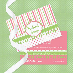 Sweet Shoppe Candy Stripes Business Card