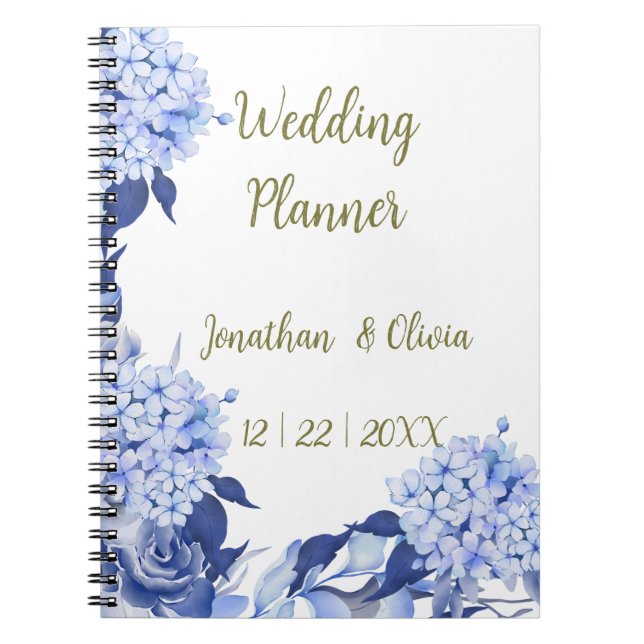 Sweet Shower Spring purple Floral Wedding Notebook (Front)