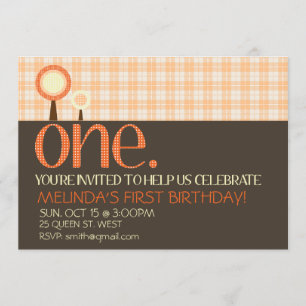 Sweet Simple 1st Birthday Invitation