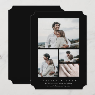 Sweet + Simple Modern We’re Engaged! Multi Photo