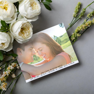 Sweet Simple Photo Wedding Save the Date Invitation