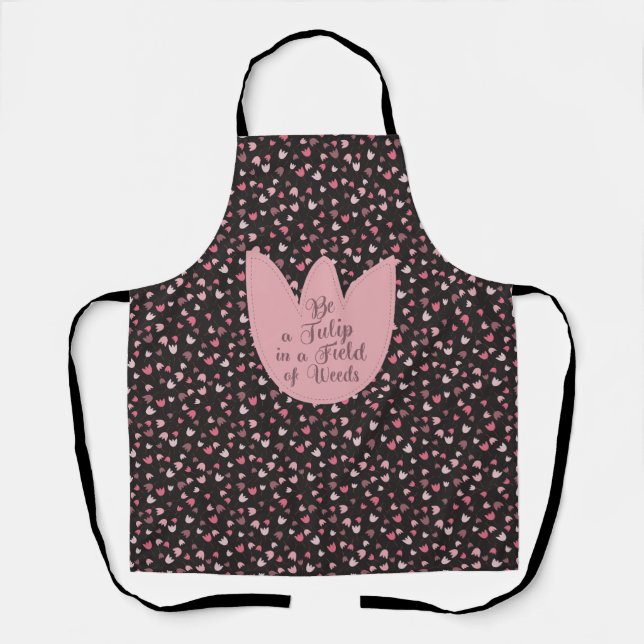 Sweet Simple Pink Tulip Pattern - All direction Apron (Front)