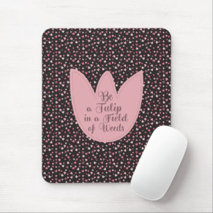 Sweet Simple Pink Tulip Pattern - All direction Mouse Pad