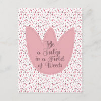 Sweet Simple Pink Tulip Pattern - All direction