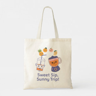 Sweet Sip, Sunny Trip – Kawaii Summer Smoothy Tote Bag