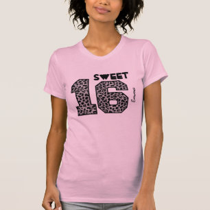 Sweet Sixteeen 16 Birthday Zebra Custom Name V114D T-Shirt
