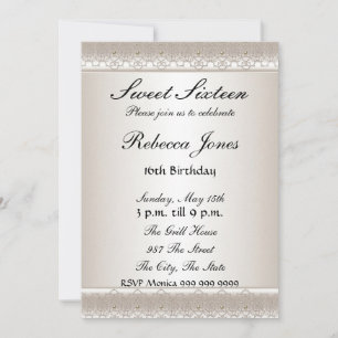 Sweet sixteen 16  Invitation