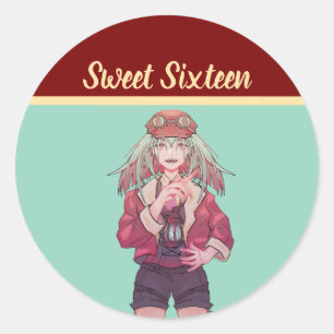 Sweet Sixteen Anime, VTuber Classic Round Sticker