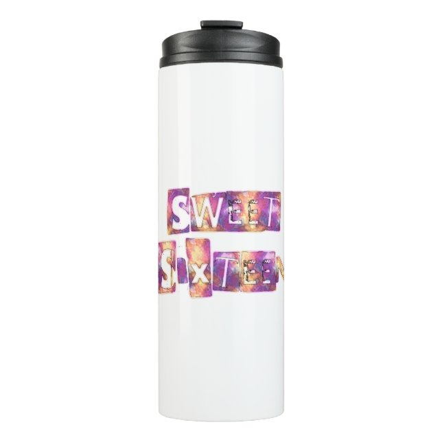 Sweet Sixteen Art Print Thermal Tumbler (Front)