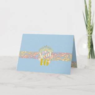 Sweet Sixteen Baby Blue Fairytale Princess Invitation