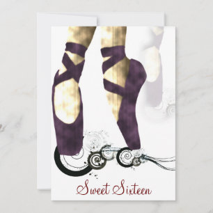 Sweet Sixteen Ballerina Party Invitation