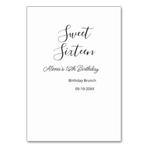 Sweet sixteen birthday brunch 16th birthday name d table number