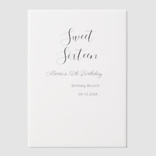 Sweet sixteen birthday brunch 16th birthday name d vellum invitations