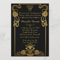Sweet Sixteen Birthday, Gatsby style, black & Gold