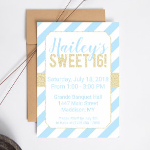 Sweet Sixteen Birthday Invitation