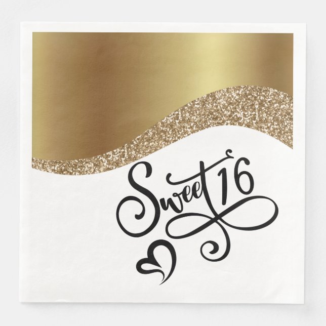Sweet Sixteen Birthday Napkin (Front)