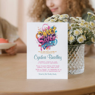Sweet Sixteen Birthday Party I Graffiti style 2 Invitation