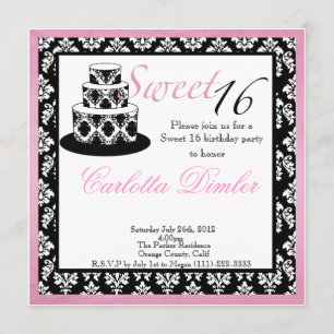 Sweet Sixteen Birthday Party Invitations