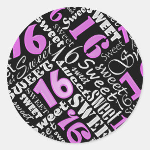 Sweet Sixteen Birthday Party Sticker