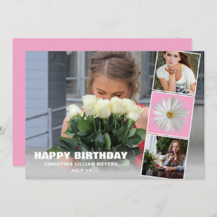 Sweet Sixteen Birthday Photo Collage Card