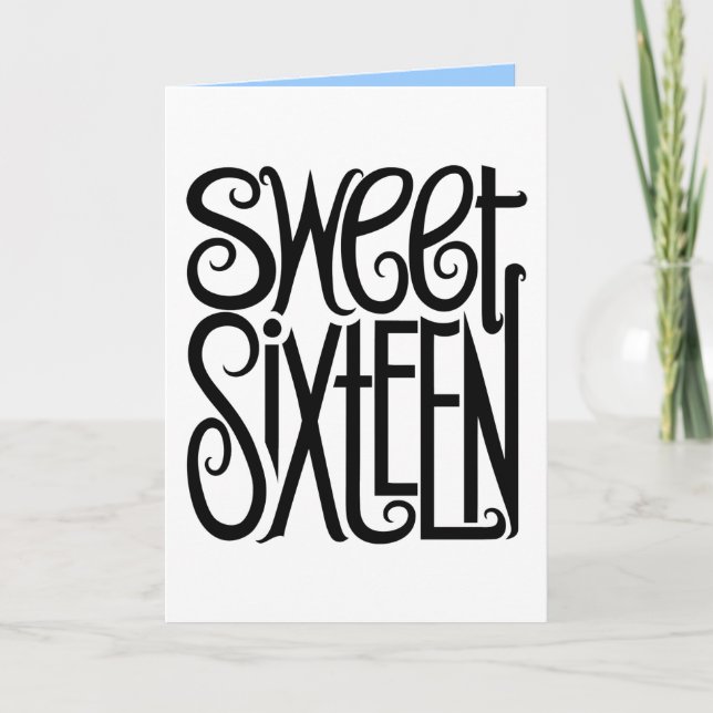 Sweet Sixteen black Card (Front)