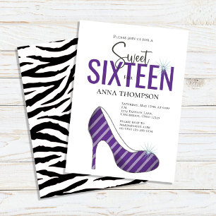 Sweet Sixteen Chic Girl Birthday Party Invitation