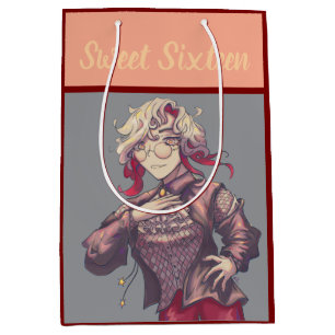 Sweet sixteen, Citrine anime Medium Gift Bag
