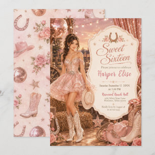 Sweet Sixteen Cowgirl Party Invitation