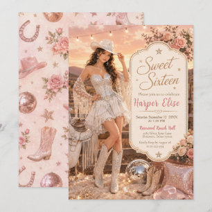 Sweet Sixteen Cowgirl Party Invitation