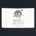 Sweet Sixteen Disco Ball 16th Birthday Party Banner<br><div class="desc">These are Sweet Sixteen Silver Disco Ball 16th Birthday Party Banner!</div>