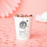 Sweet Sixteen Disco Ball 16th Birthday Party Paper Cups<br><div class="desc">These are Sweet Sixteen Silver Disco Ball 16th Birthday Party Paper Cups!</div>