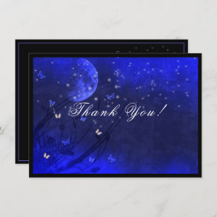 Sweet Sixteen  Enchanted Evening Purple Blue   Thank You Card