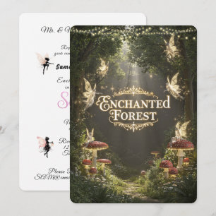 Sweet Sixteen Enchanted Forest Fairies   Invitation