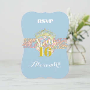 Sweet sixteen Fairytale Princess RSVP Card