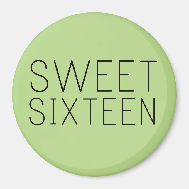 Sweet Sixteen Gift/Favor Magnet (Front)