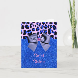 Sweet Sixteen Glitter Card