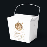 Sweet Sixteen Gold Disco Ball 16th Birthday Party Favour Box<br><div class="desc">These are Sweet Sixteen Gold Disco Ball 16th Birthday Party Favour Boxes!</div>