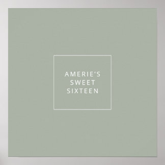 Sweet Sixteen Guest Signing Poster Keepsake Decor