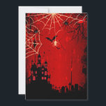 Sweet Sixteen Halloween  Birthday Celebration Invitation<br><div class="desc">Scary Halloween Sweet Sixteen Birthday Party Invitation. Halloween theme with  black bats,  creepy crawly spiders in a web,  graveyard and old scary haunted house.</div>