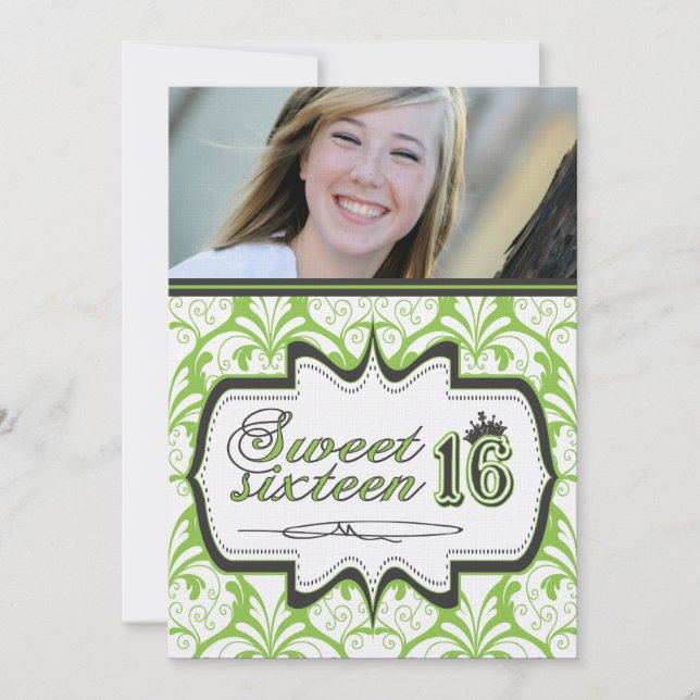 Sweet Sixteen Invitation - Customisable (Front)