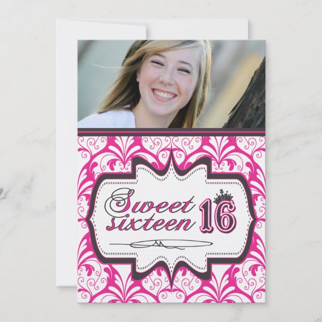 Sweet Sixteen Invitation - Customisable (Front)