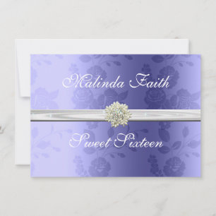 Sweet Sixteen Invitation, Lavender, Pearls, Invitation