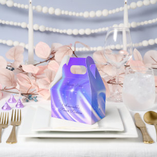 Sweet Sixteen Iridescent Pink Purple Blue Favour Box
