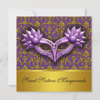 Sweet Sixteen Masquerade Invitation