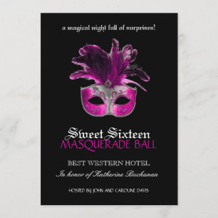 Sweet Sixteen Masquerade Invitation