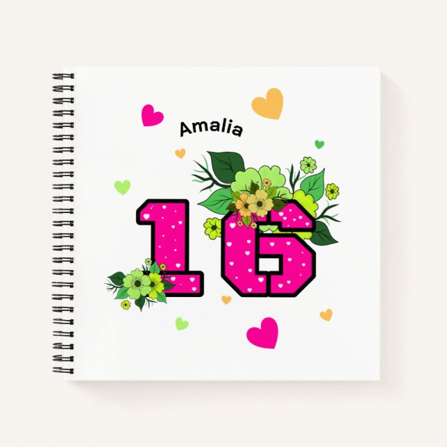 Sweet sixteen notebook (Front)