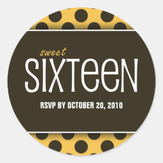 Sweet Sixteen Orange & Brown | RSVP Envelope Seals